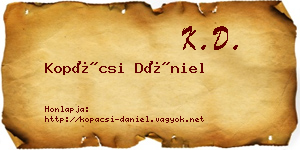 Kopácsi Dániel névjegykártya